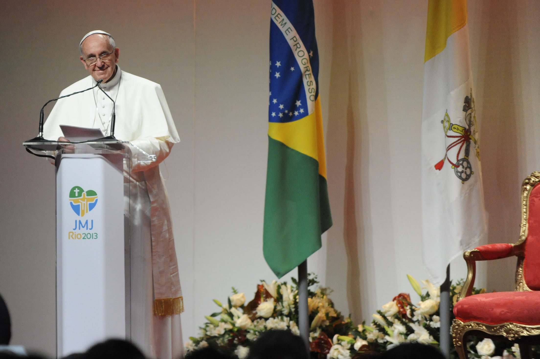 Farewell to Pope Francis in the Galeão Air Force Base after the WYD 2013